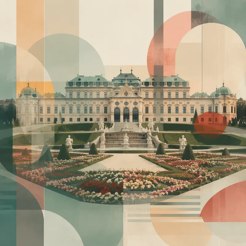 Belvedere-palatsi ja sen upea barokkityylinen puutarha Belvedere-palatsi ja sen upea barokkityylinen puutarha