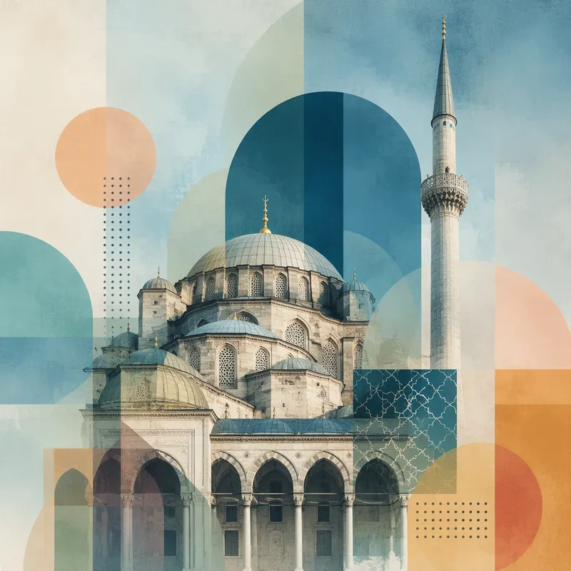 Aladzhan moskeijan arkkitehtuuri ja minareetti Aladzhan moskeijan arkkitehtuuri ja minareetti