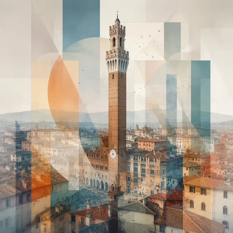 Torre degli Asinelli kohoaa Bolognan kattojen yläpuolelle Torre degli Asinelli kohoaa Bolognan kattojen yläpuolelle