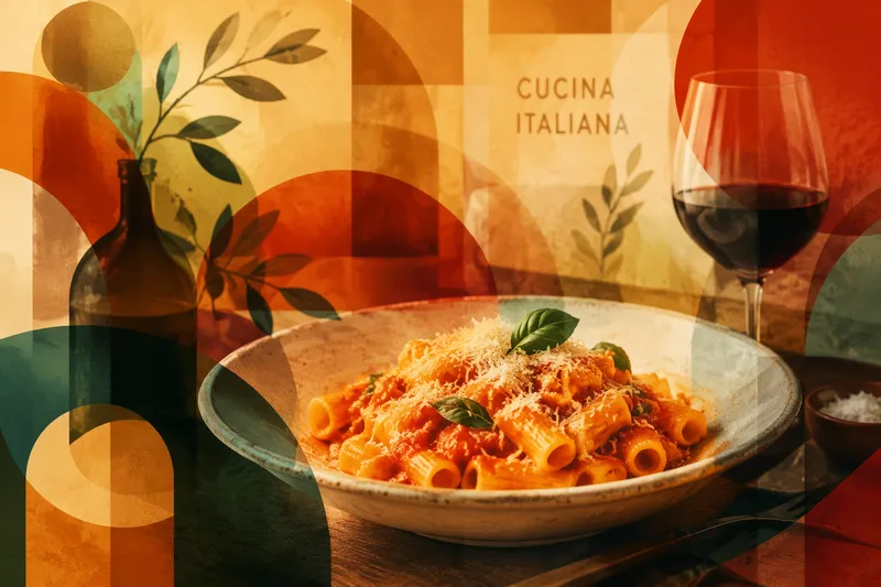 Perinteistä italialaista pastaa ravintolassa Perinteistä italialaista pastaa ravintolassa