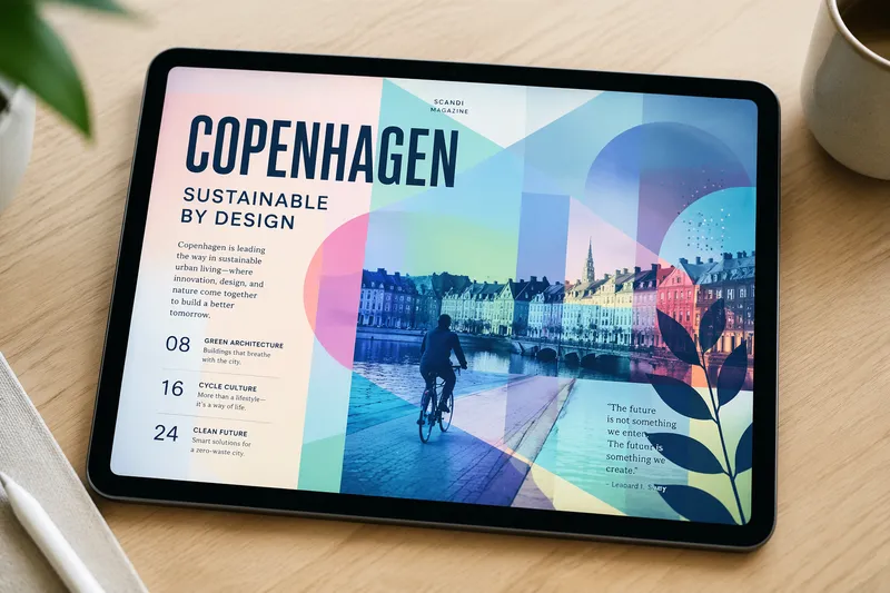 Tabletti, jossa näkyy digitaalinen lehti Tabletti, jossa näkyy digitaalinen lehti