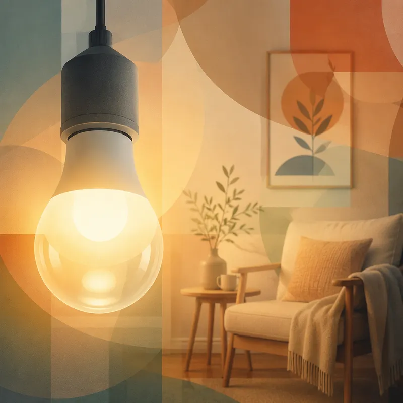 Lämmin valo LED-lampusta kodin sisätiloissa Lämmin valo LED-lampusta kodin sisätiloissa