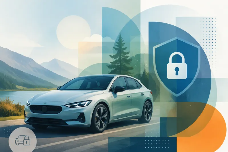 Nykyaikainen auto pysäköitynä tielle Nykyaikainen auto pysäköitynä tielle