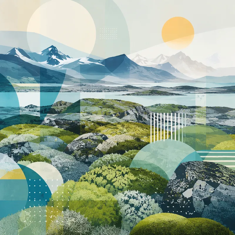 Grönlannin arktinen tundra ja kasvillisuus Grönlannin arktinen tundra ja kasvillisuus