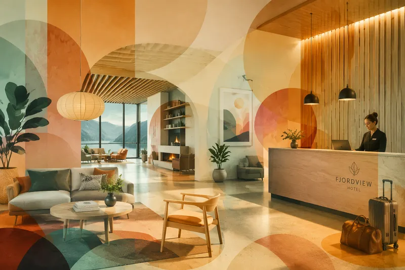 Moderni hotellihuone tai aula Moderni hotellihuone tai aula