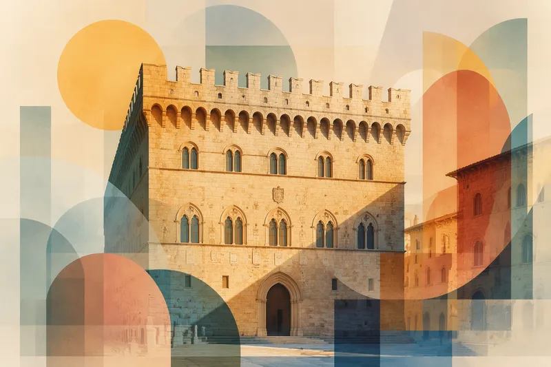 Historiallinen Palazzo Pepoli -rakennus Bolognassa Historiallinen Palazzo Pepoli -rakennus Bolognassa
