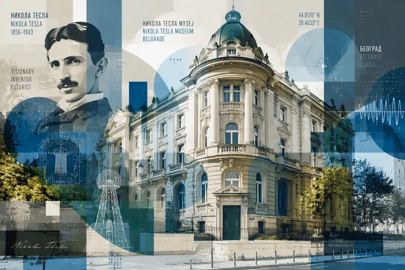 Nikola Tesla -museon historiallinen rakennus Belgradissa Nikola Tesla -museon historiallinen rakennus Belgradissa