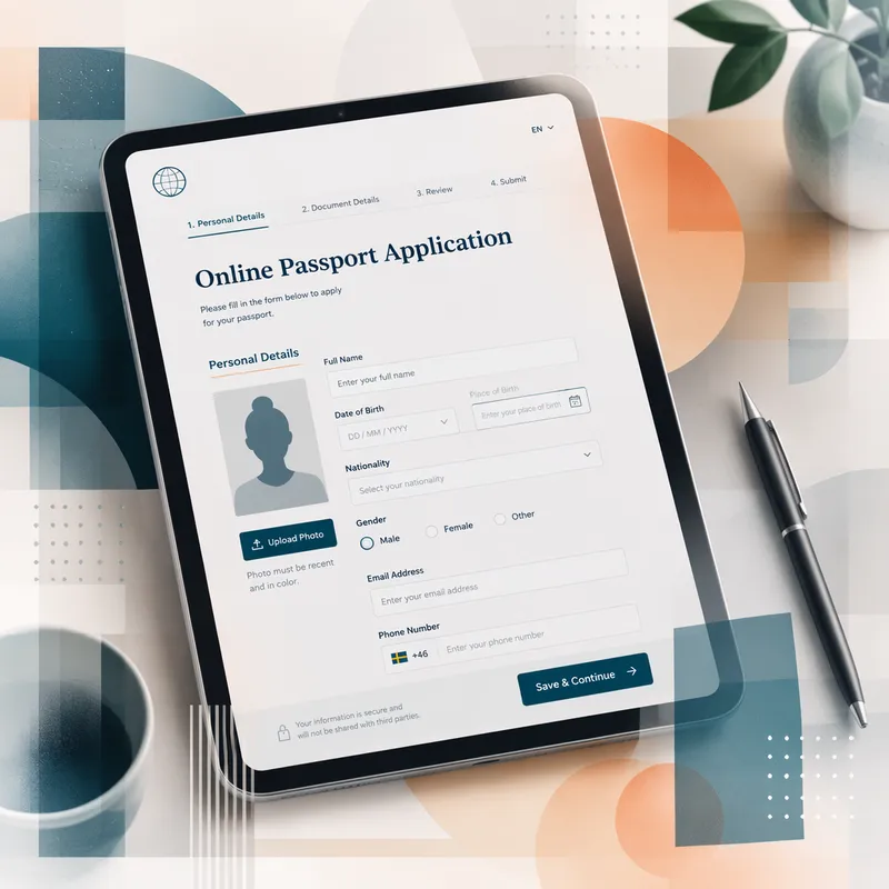 Passihakemuksen täyttäminen verkkopalvelussa tabletilla Passihakemuksen täyttäminen verkkopalvelussa tabletilla
