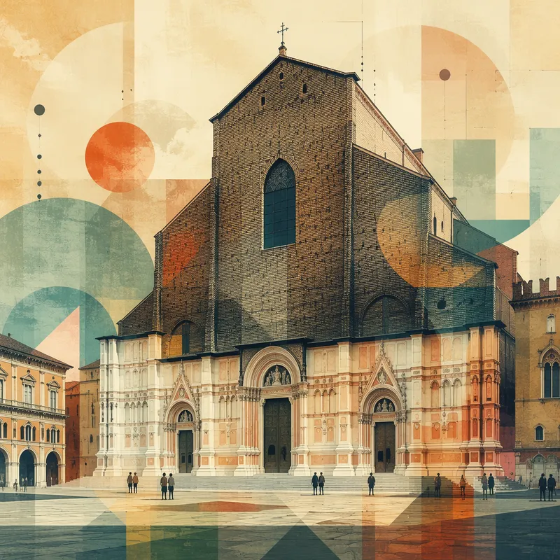 Basilica di San Petronion julkisivu Bolognassa Basilica di San Petronion julkisivu Bolognassa