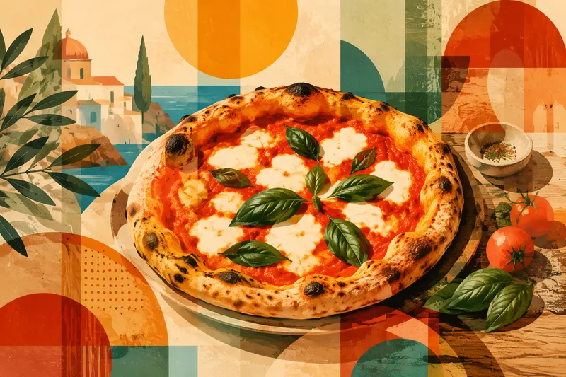 Herkullinen italialaistyylinen pizza puu-uunissa paistettuna Herkullinen italialaistyylinen pizza puu-uunissa paistettuna
