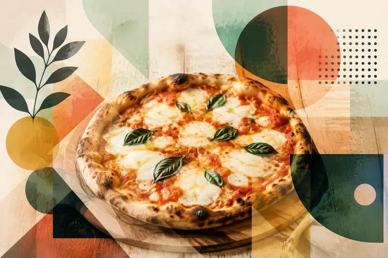 Herkullinen italialainen pizza ravintolassa Herkullinen italialainen pizza ravintolassa