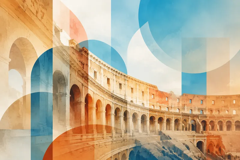 Historiallinen Colosseum Roomassa aurinkoisena päivänä Historiallinen Colosseum Roomassa aurinkoisena päivänä