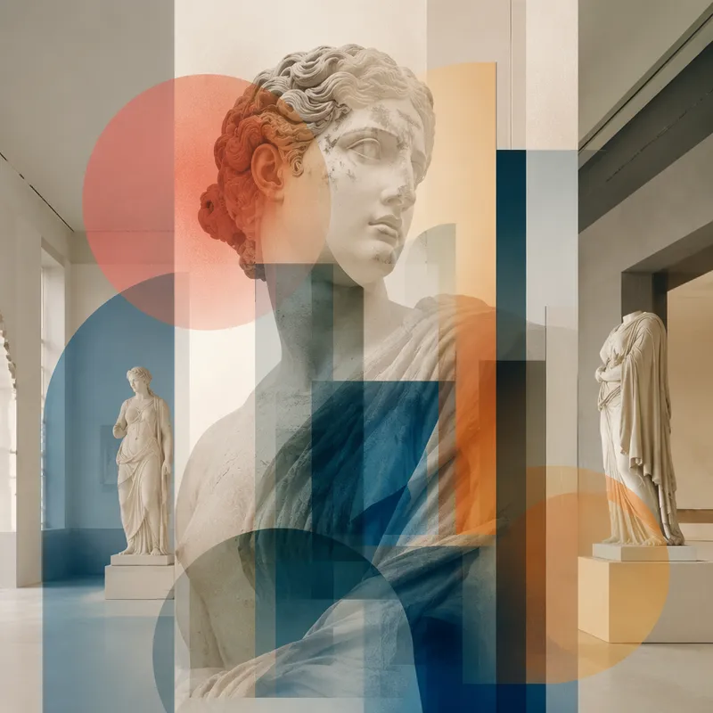 Antiikin kreikkalaisia marmoriveistoksia museossa Antiikin kreikkalaisia marmoriveistoksia museossa