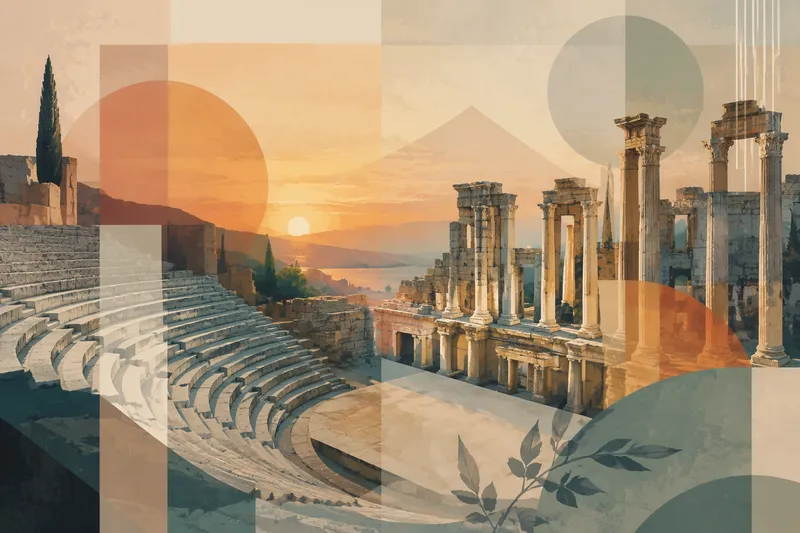 Muinaisen Serdikan teatterin rauniot auringonlaskussa Muinaisen Serdikan teatterin rauniot auringonlaskussa