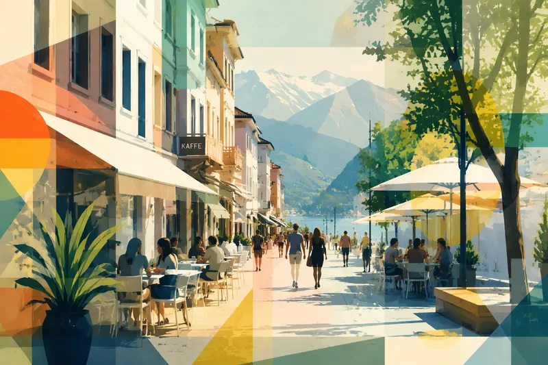 Vitosha Boulevardin vilkas kävelykatu ja näkymä vuorelle Vitosha Boulevardin vilkas kävelykatu ja näkymä vuorelle