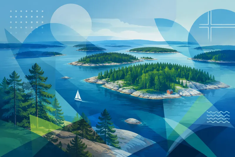 Suomen saaristoa ilmasta kuvattuna kesällä Suomen saaristoa ilmasta kuvattuna kesällä
