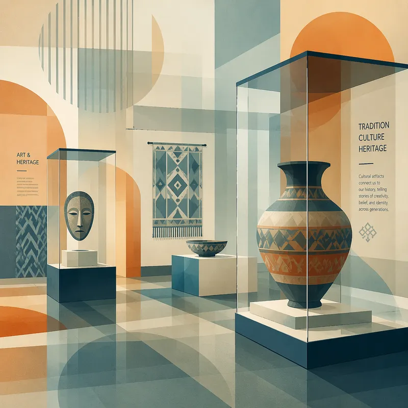 Museonäyttely jossa on historiallisia esineitä ja kulttuuriperintöä Museonäyttely jossa on historiallisia esineitä ja kulttuuriperintöä
