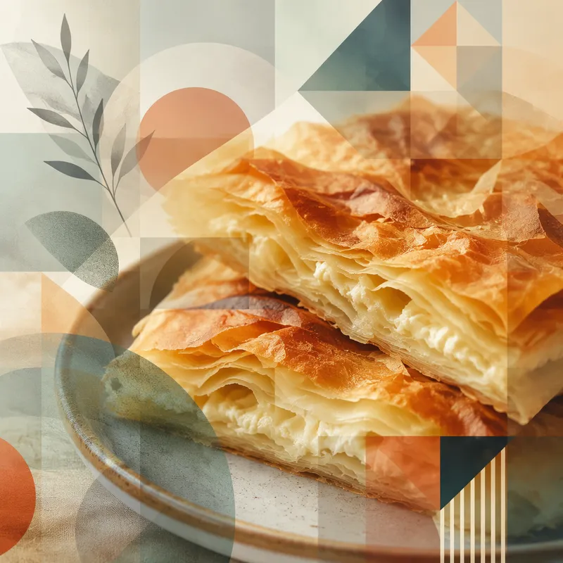 Perinteinen bulgarialainen banitsa-leivonnainen lautasella Perinteinen bulgarialainen banitsa-leivonnainen lautasella